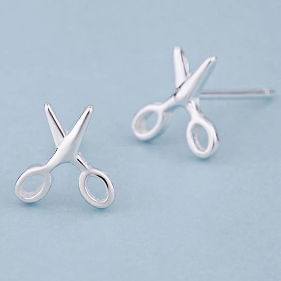 Jewelry - Sterling Silver 925 Scissors Stud Earrings